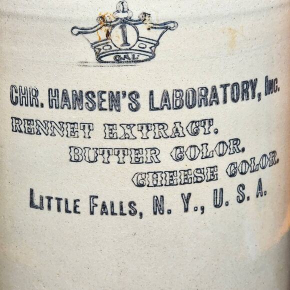 Ransbottom Brothers Crown Advertising Jug  Chr. Hansen Laboratory-  Early 1900s - Picture 2 of 8